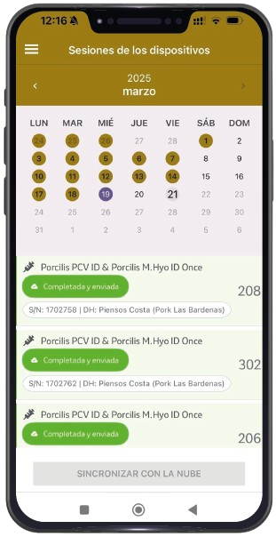 Captura de pantalla de la aplicación de Idal