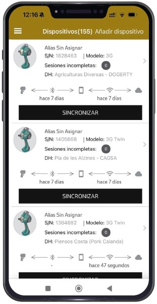 Captura de pantalla de la aplicación de Idal